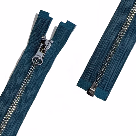 Metal platinum zipper