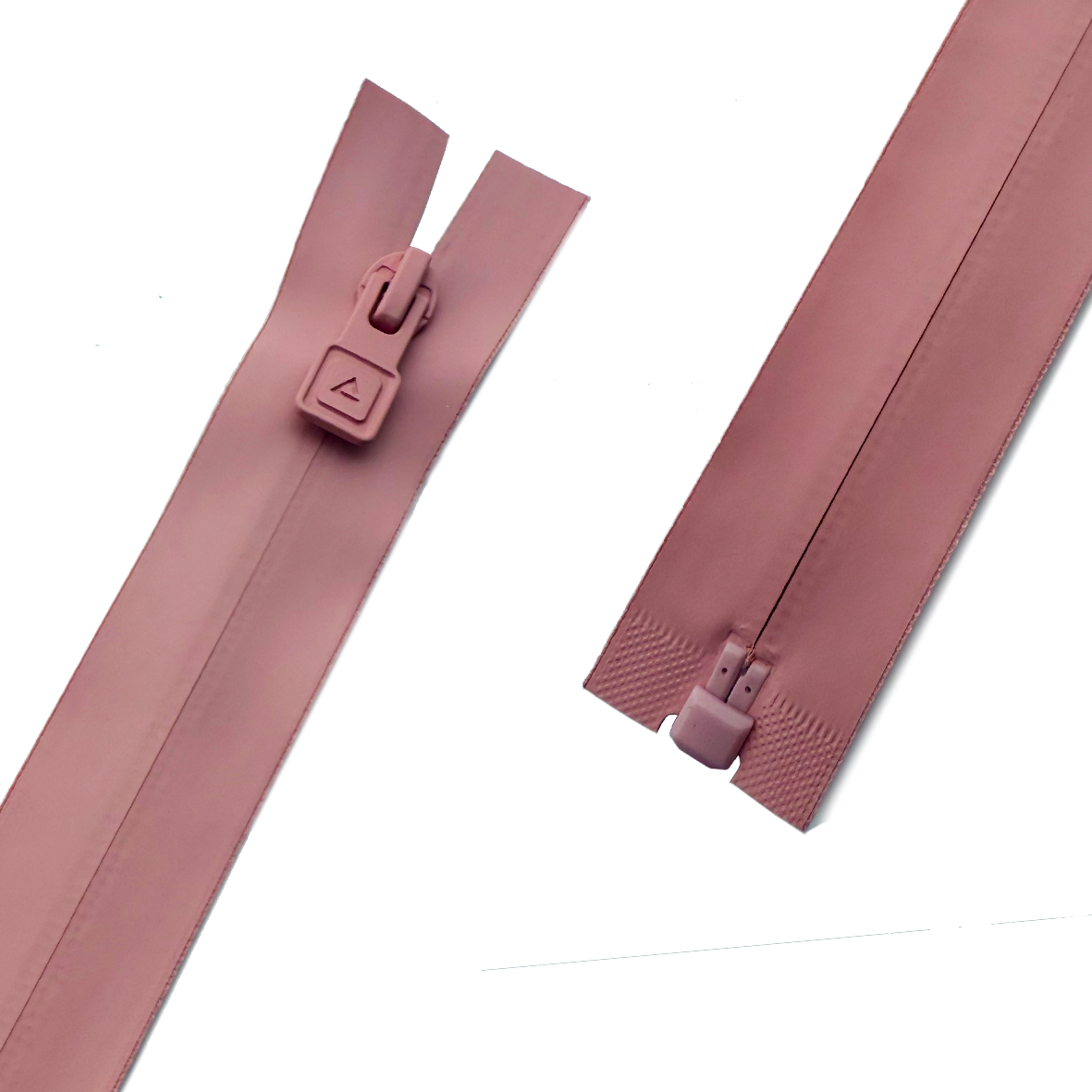 Smooth soft waterproof zipper